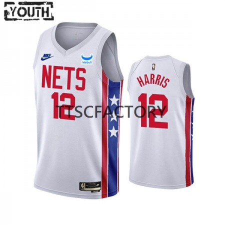 Maillot Basket Brooklyn Nets Joe Harris 12 Nike 2022-23 Classic Edition Blanc Swingman - Enfant